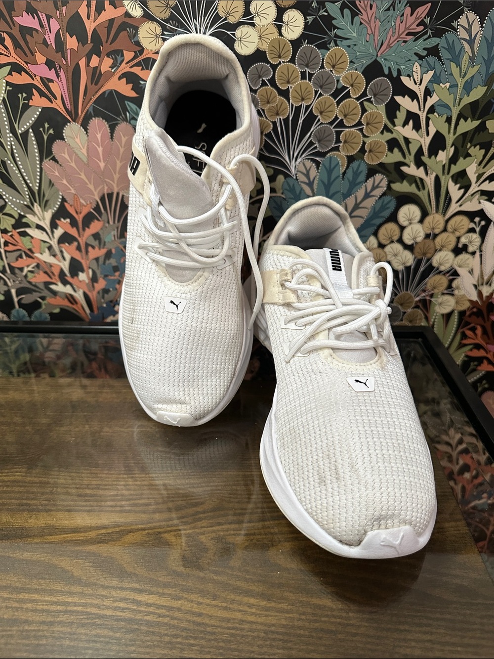 Puma Women’s White Knit Athletic Sneakers